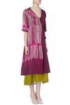 Itara_Purple Hand-dyed Jacket With Slip Dress For Women_Online_at_Aza_Fashions