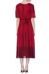 Shop_Itara_Red Flared Midi Dress For Women_at_Aza_Fashions