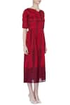 Itara_Red Flared Midi Dress For Women_Online_at_Aza_Fashions