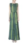Shop_Itara_Green Tie Dye Jumpsuit With Jacket_Online_at_Aza_Fashions