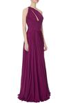 Saisha Shinde_Purple One Shoulder Gown_Online_at_Aza_Fashions