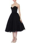 Buy_Saisha Shinde_Black Net Skater Dress  _Online_at_Aza_Fashions