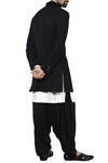 Shop_Qbik_Black Sherwani With Kurta And Patiala Pants_at_Aza_Fashions