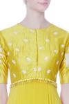 Desert Shine by Sulochana Jangir_Yellow Embroidered Georgette Anarkali For Women_at_Aza_Fashions