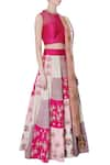 Neha Mehta Couture_Multi Color Multicolored Embroidered Lehenga And Pink Blouse_Online_at_Aza_Fashions