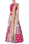 Buy_Neha Mehta Couture_Multi Color Multicolored Embroidered Lehenga And Pink Blouse_Online_at_Aza_Fashions