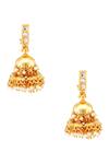 Buy Just Shradhas Gold Plated Pearls Finished Earrings at Aza Fashions Buy_Just Shradhas_Gold Plated Pearls Finished Earrings _at_Aza_Fashions