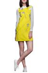 Buy_Shahin Mannan_Yellow Peter Pan Collar Dress_at_Aza_Fashions