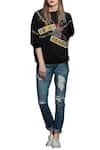 Buy_Shahin Mannan_Black Round Embroidered Sweatshirt  _at_Aza_Fashions