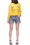 Buy_Shahin Mannan_Yellow Bright Embroidered Jacket For Women_at_Aza_Fashions