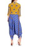Shop_Soup by Sougat Paul_Purple Blue Printed Jumpsuit And Jacket_at_Aza_Fashions