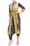Soup by Sougat Paul_Black Printed Jumpsuit With Jacket For Women_Online_at_Aza_Fashions