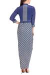 Shop_Soup By Sougat Paul_Blue Printed Jumpsuit And Jacket _at_Aza_Fashions