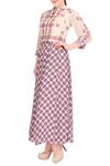 Soup by Sougat Paul_Beige Printed Dress With Jacket For Women_Online_at_Aza_Fashions