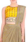 Buy_Soup by Sougat Paul_Yellow Printed Concept Saree With Blouse For Women_Online_at_Aza_Fashions