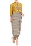 Soup by Sougat Paul_Yellow Printed Jumpsuit With Jacket For Women_Online_at_Aza_Fashions