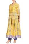 Soup by Sougat Paul_Yellow Flared Anarkali With Pants _Online_at_Aza_Fashions
