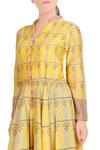 Buy_Soup by Sougat Paul_Yellow Flared Anarkali With Pants _Online_at_Aza_Fashions