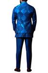 Shop_Kunal Anil Tanna_Blue Asymmetric Bandhi Jacket Set_at_Aza_Fashions