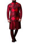 Buy Kunal Anil Tanna Maroon Spun Silk Patchwork Bundi And Slit Kurta Set at Aza Fashions Buy_Kunal Anil Tanna_Maroon Spun Silk Patchwork Bundi And Slit Kurta Set _at_Aza_Fashions