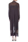 Shop_Urvashi Kaur_Black Linen Silk Plain Jacket For Women_at_Aza_Fashions