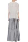 Shop_Urvashi Kaur_Grey Organic Handwoven Cotton Top And Skirt Set_at_Aza_Fashions