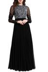 Buy_Vedangi Agarwal_Black Embroidered Gown_at_Aza_Fashions