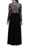 Shop_Vedangi Agarwal_Black Embroidered Gown _at_Aza_Fashions