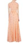 Shop_Sayantan Sarkar_Orange Jamdani Maxi Dress_at_Aza_Fashions