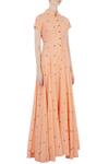 Sayantan Sarkar_Orange Jamdani Maxi Dress_Online_at_Aza_Fashions