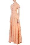 Buy_Sayantan Sarkar_Orange Jamdani Maxi Dress_Online_at_Aza_Fashions