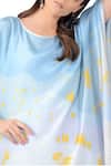 Shop_Sahil Kochhar_Blue Cashmere Applique Maxi Dress For Women_at_Aza_Fashions