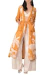 Buy_Sahil Kochhar_Orange Front Open Tie-up Jacket  _at_Aza_Fashions