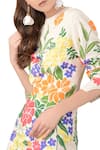 Sahil Kochhar_Beige Printed Midi Dress For Women_Online_at_Aza_Fashions