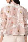 Shop_Sahil Kochhar_Beige Champagne Rose Embroidered Jacket_at_Aza_Fashions