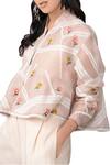 Sahil Kochhar_Beige Champagne Rose Embroidered Jacket_Online_at_Aza_Fashions