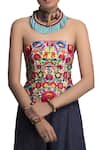 Payal Jain_Blue Silk Square Neck Sharara Set For Women_Online_at_Aza_Fashions