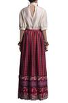 Shop_Payal Jain_Red Mashru Embroidered Floral Skirt For Women_at_Aza_Fashions