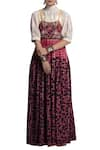 Buy_Payal Jain_Red Textured Cotton Embroidered Square Neck Maxi Dress  _at_Aza_Fashions