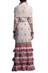 Shop_Payal Jain_White Brocade Embroidered Skirt And Stole For Women_at_Aza_Fashions