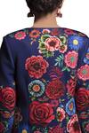 Shop_Payal Jain_Blue Cotton Embroidered Floral Jumpsuit With Printed Jacket_at_Aza_Fashions