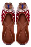 Buy_5 elements_Manmade Leather Leather Embroidered Juttis_at_Aza_Fashions