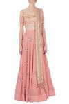 Shop_Maison Blu_Pink Round Embroidered Lehenga Set For Women_Online_at_Aza_Fashions
