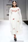 Buy_Prama by Pratima Pandey_Off White Ivory Floral Midi Dress And Inner For Women_at_Aza_Fashions