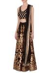 Buy_Vandana Sethi_Black Satin Silk Gharara Set_Online_at_Aza_Fashions