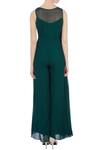 Shop_Shruti Ranka_Green Round Embroidered Overlay Jumpsuit For Women_at_Aza_Fashions