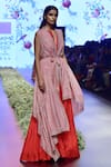 Shop_Anushree Reddy_Embroidered Jacket With Kurta_at_Aza_Fashions