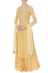 Buy_Manasi Sengupta_Yellow Round Layered Kurta Set For Women_at_Aza_Fashions