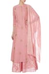 Buy_Manasi Sengupta_Pink Cotton Silk Embroidered Mandarin Collar Kurta Set  _at_Aza_Fashions