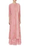 Shop_Manasi Sengupta_Pink Cotton Silk Embroidered Mandarin Collar Kurta Set  _Online_at_Aza_Fashions